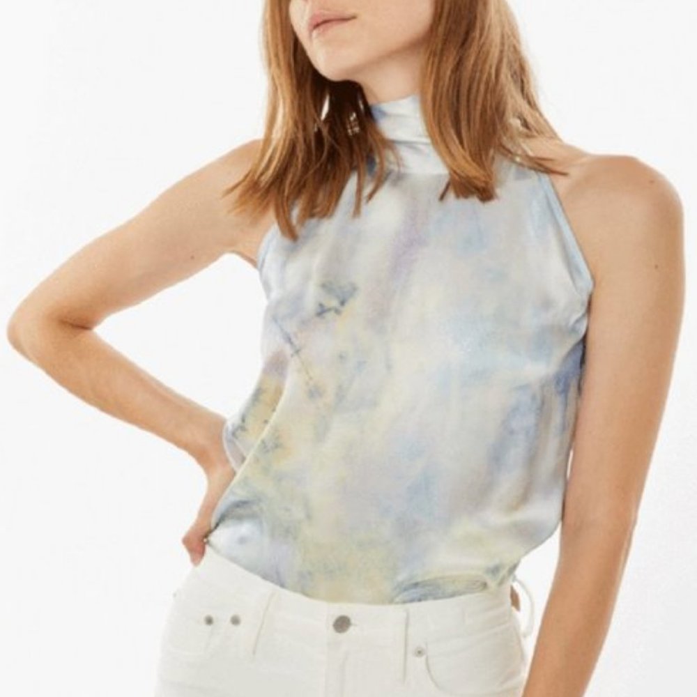 Revolve Generation Love Kaylee Printed Silk Blouse
